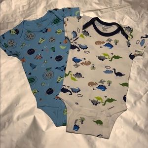 Two Onesies 0-3 Months